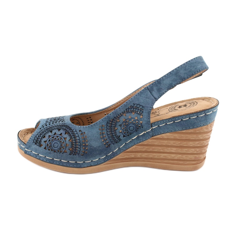 Evento Bequeme Keilsandalen 20SD98-1862 blau 1