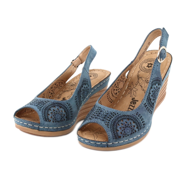 Evento Bequeme Keilsandalen 20SD98-1862 blau 2
