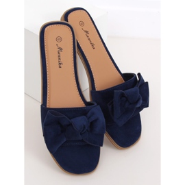 Marineblaue Damenhausschuhe WL1607 Navy 2