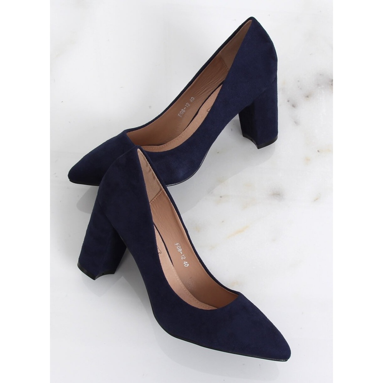 Pumps an der Säule, marineblau E08-12 Blau navy blau 2