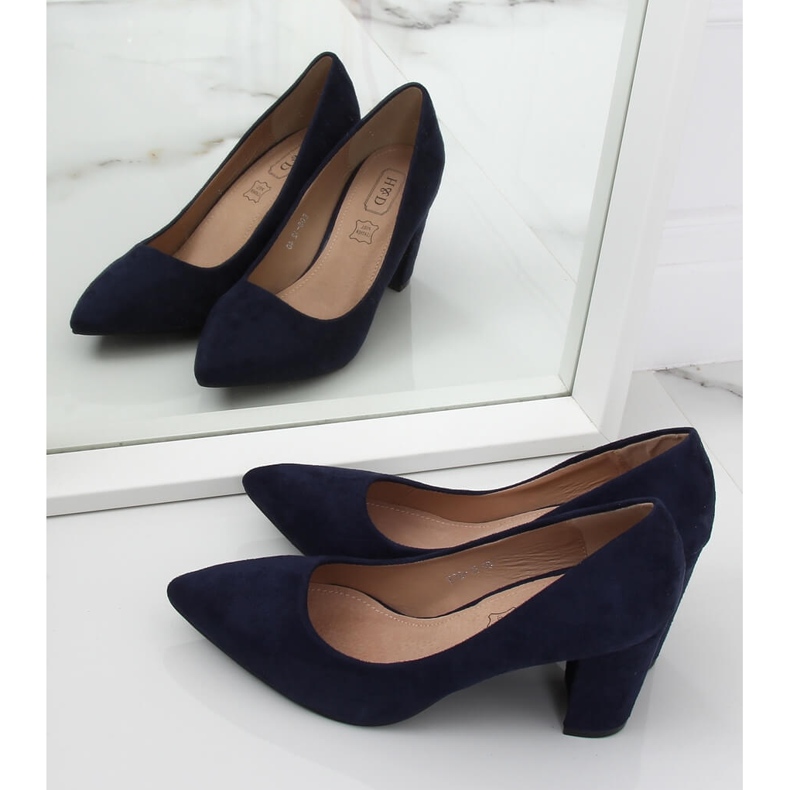 Pumps an der Säule, marineblau E08-12 Blau navy blau 1