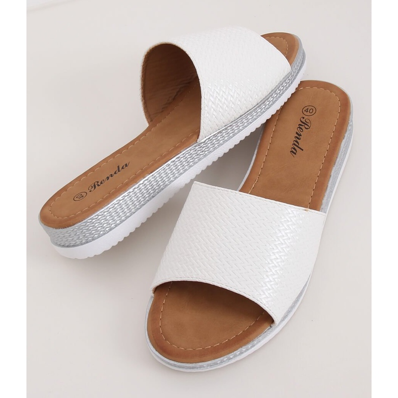 Weiße Damenhausschuhe BQ-66 Weiß 2