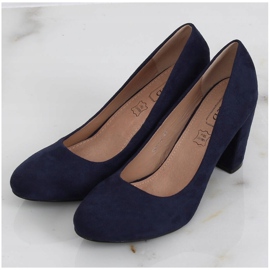 Pumps am Pfosten marineblau E08-10 Blau navy blau 2