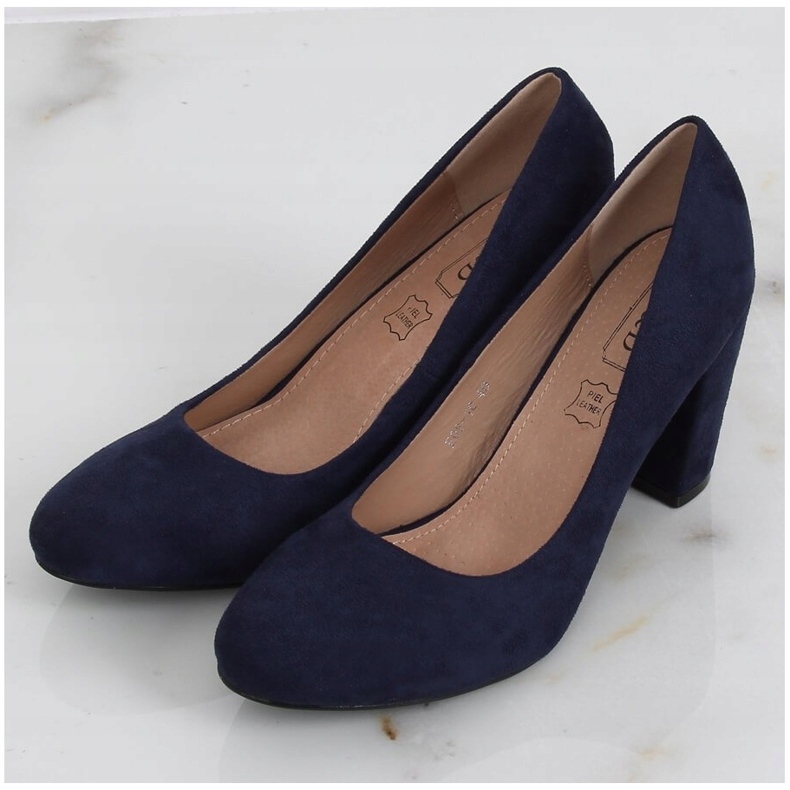 Pumps am Pfosten marineblau E08-10 Blau navy blau 2