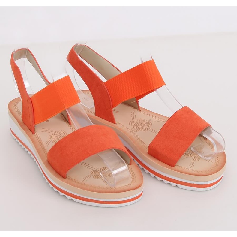 Orange Damensandalen E008 Orange 1