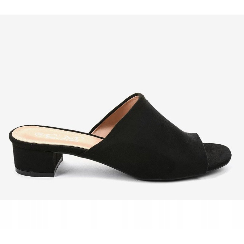 Schwarze Hausschuhe mit hohen Absätzen 77-91 2