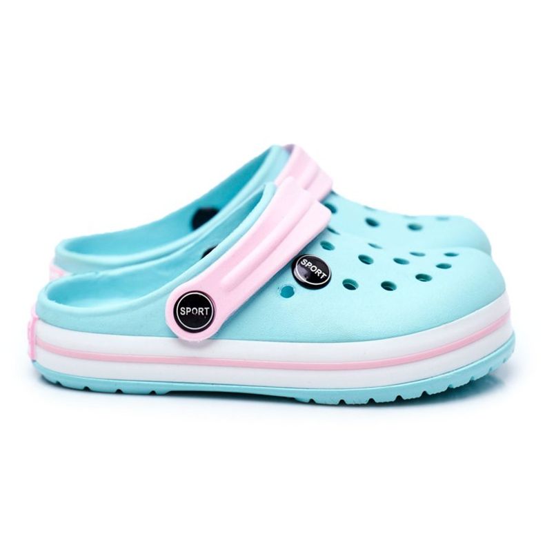 Hausschuhe für einen Jungen, ein Mädchen, ein Kind, Schaumkrokodile rosa grün 1