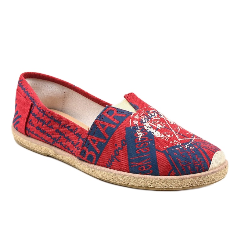 Rote Herrenschuhe Espadrilles BKA-48 blau 1