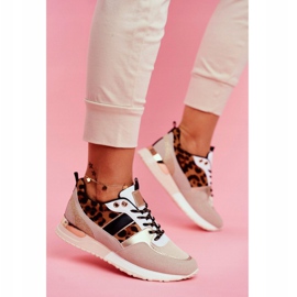 Damen Sportschuhe Beige Leopard Himme 1