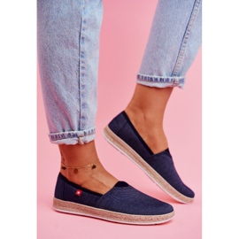 Damen Espadrilles Big Star Slip-on Marineblau FF276024 navy blau 1