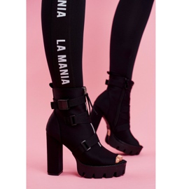 PS1 Damen Stiefeletten Open Toe Black Gladios schwarz 2