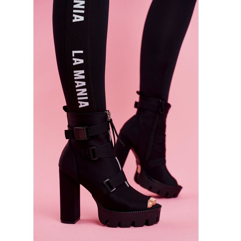 PS1 Damen Stiefeletten Open Toe Black Gladios schwarz 2