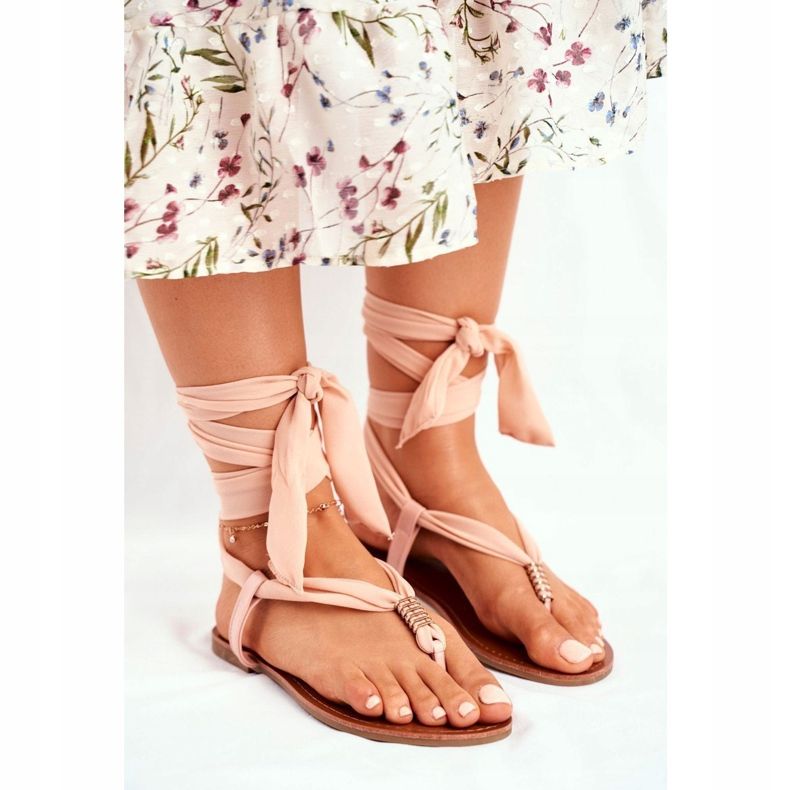 FS1 Damen Sandalen Flip-Flops Gebunden Beige Derryl 1