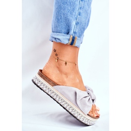 Hohe Hausschuhe für Damen Grau Mortigo 2