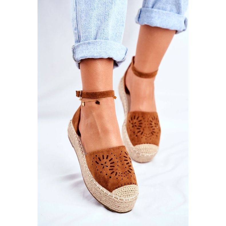 PS1 Damen Espadrilles On The Camel Palermo Linen Platform braun 1