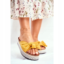 PS1 Hohe Hausschuhe für Damen Gelb Mortigo 1