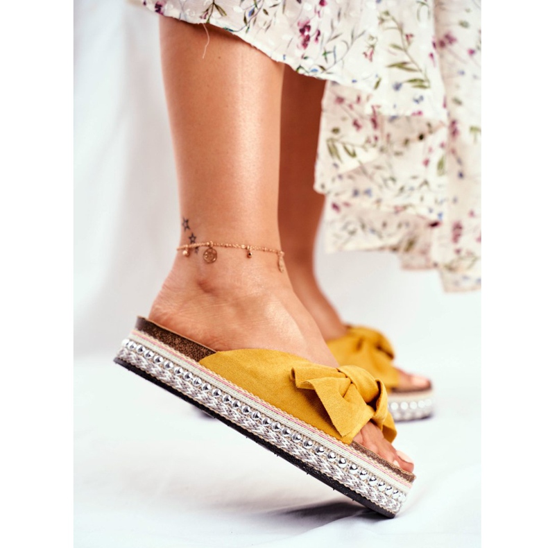 PS1 Hohe Hausschuhe für Damen Gelb Mortigo 2