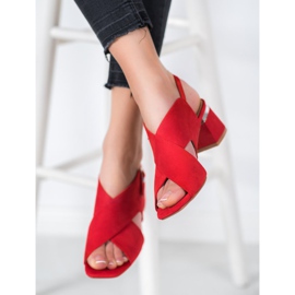 Kylie Stilvolle rote Sandalen 5