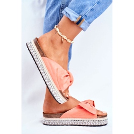 Hohe Hausschuhe für Damen Coral Mortigo rosa 1