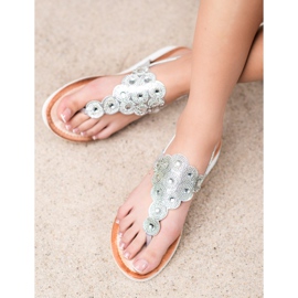 SDS Sandalen auf der Plattform mit Dekorationen grau 2