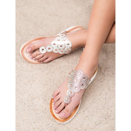 SDS Sandalen auf der Plattform mit Dekorationen gelb 2