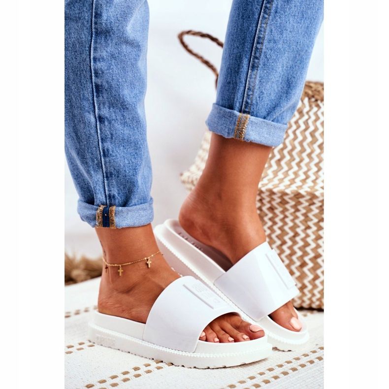 Damen Hausschuhe Big Star auf der Plattform Weiß FF274812 2