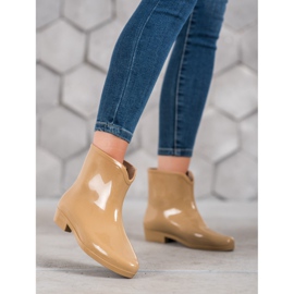 SHELOVET Galoschen mit dekorativer Kette braun 2