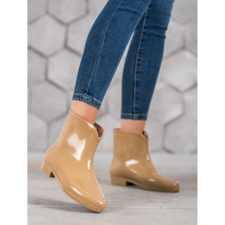 SHELOVET Galoschen mit dekorativer Kette braun 2