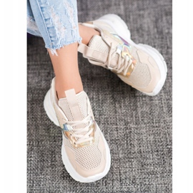 Mannika Modische Sneaker mit Mesh braun 2