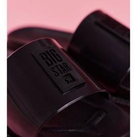 Damen Hausschuhe Big Star auf der schwarzen Plattform FF274813 1