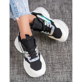 Mannika Modische Sneaker mit Mesh schwarz 2