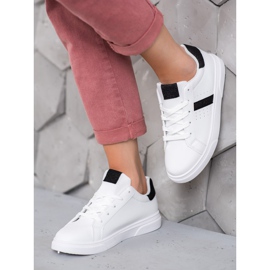 SHELOVET Sportschuhe mit Glitzer weiß 2