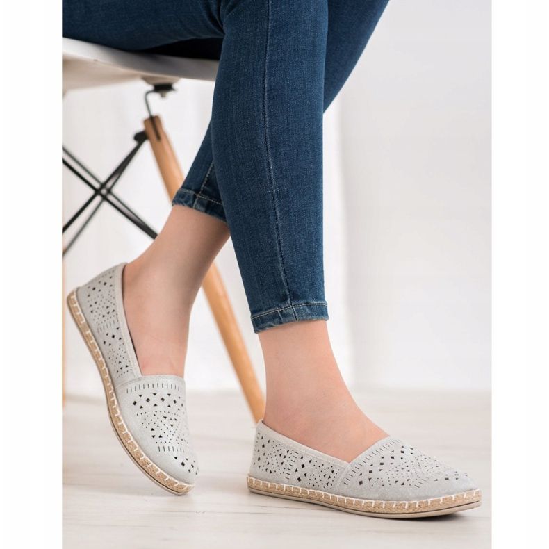 MCKEYLOR Aztekische Espadrilles mit aztekischen Mustern grau 1