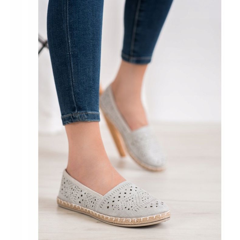 MCKEYLOR Aztekische Espadrilles mit aztekischen Mustern grau 2