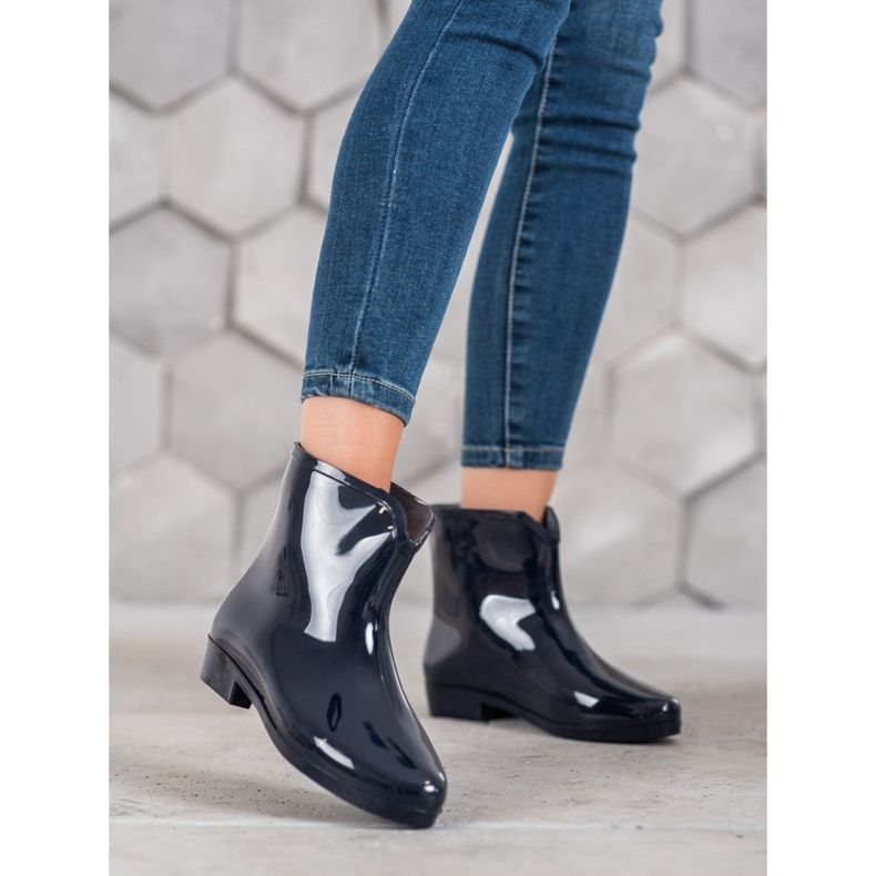 SHELOVET Galoschen mit dekorativer Kette blau 1