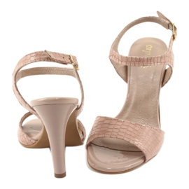 Espinto Rosa Sandalen von gestrichenem Leder Frauen 3