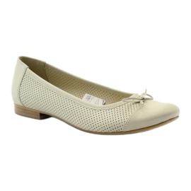 Beige durchbrochene Ballerinaschleife Angello 1854 1