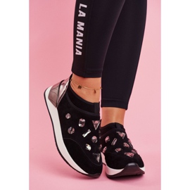 SEA Damen Sportschuhe mit Kristallen Schwarz Todo 2