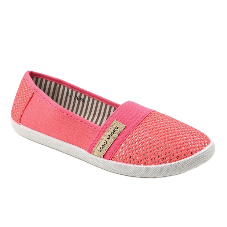 XJ-2689 Slip-On-Sneakers aus rosa Lycra 1