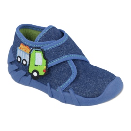 Befado Kinderschuhe 523P012 navy blau blau grün 1