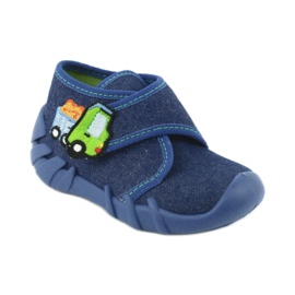 Befado Kinderschuhe 523P012 navy blau blau grün 2