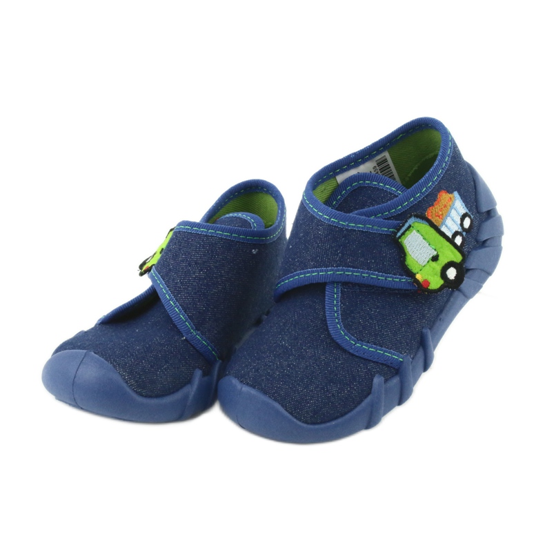 Befado Kinderschuhe 523P012 navy blau blau grün 3