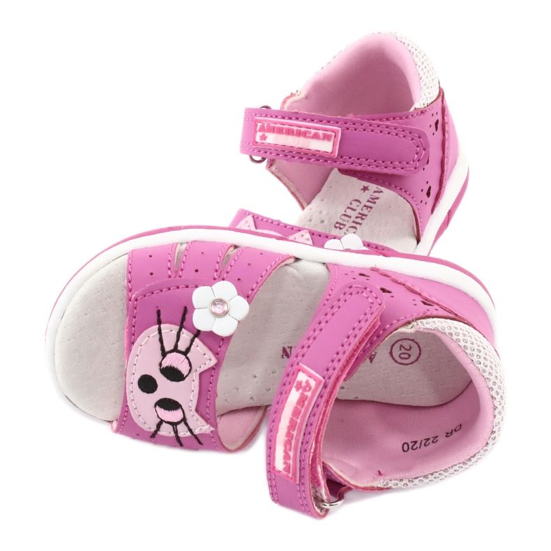 Sandalen Mädchen American Club DR22 / 20 Kätzchen rosa 4