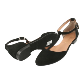 Schwarze Damensandalen mit Absatz und geschlossenen Zehen Angello 2236 4