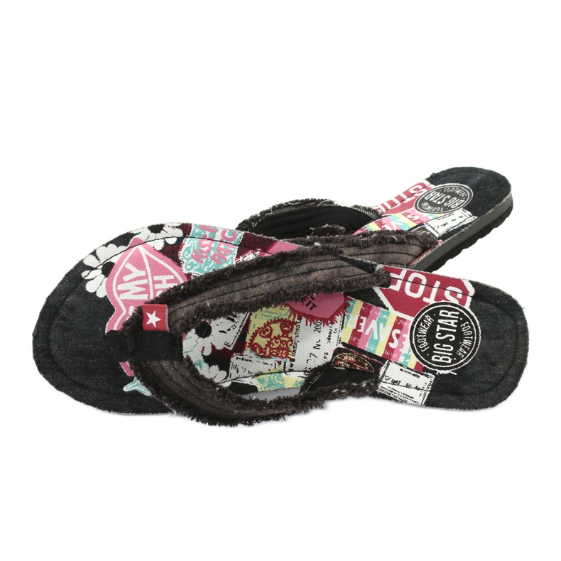 Jeans Big Star 274A124 Flip-Flops schwarz mehrfarbig 3