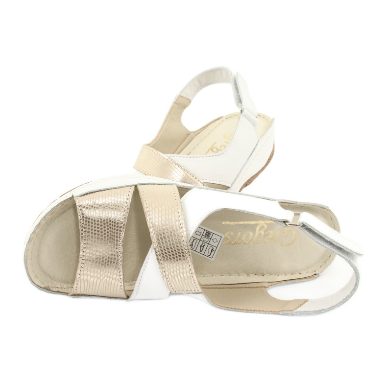 Gregors 781 Frauensandalen für weiße/goldene Keile 5