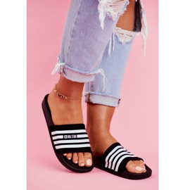 Damen Hausschuhe Big Star Schwarz FF274A353 weiß 1