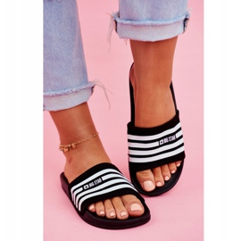 Damen Hausschuhe Big Star Schwarz FF274A353 weiß 2