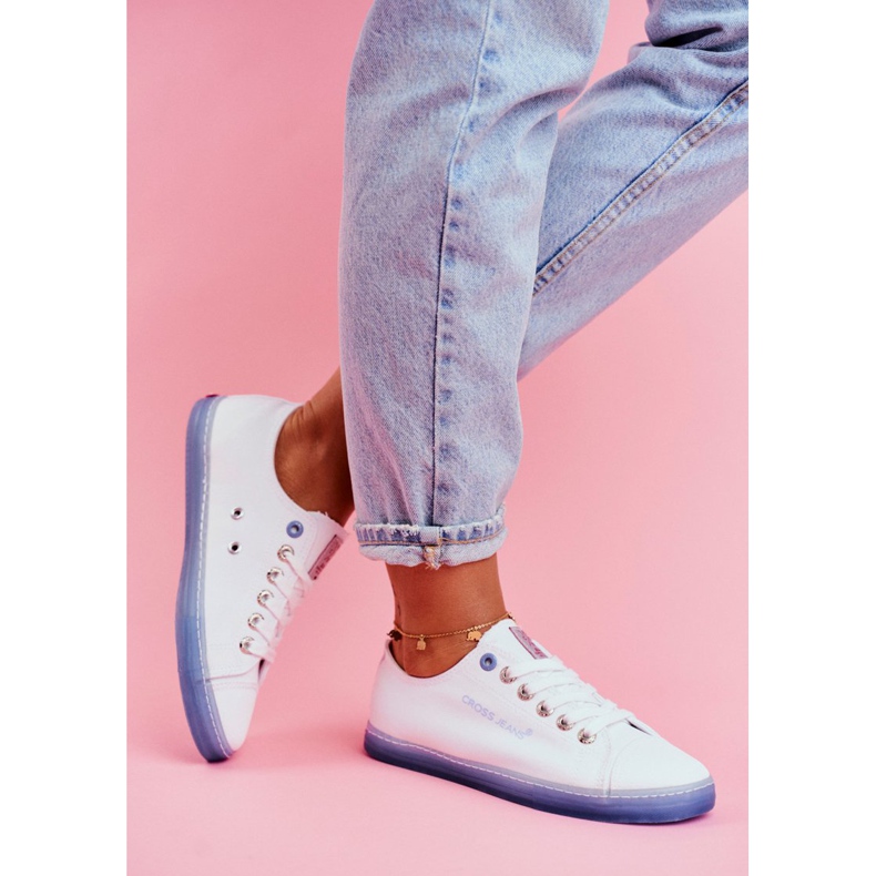 Damen Sneaker Cross Jeans Weiß Blau FF2R4077C 2