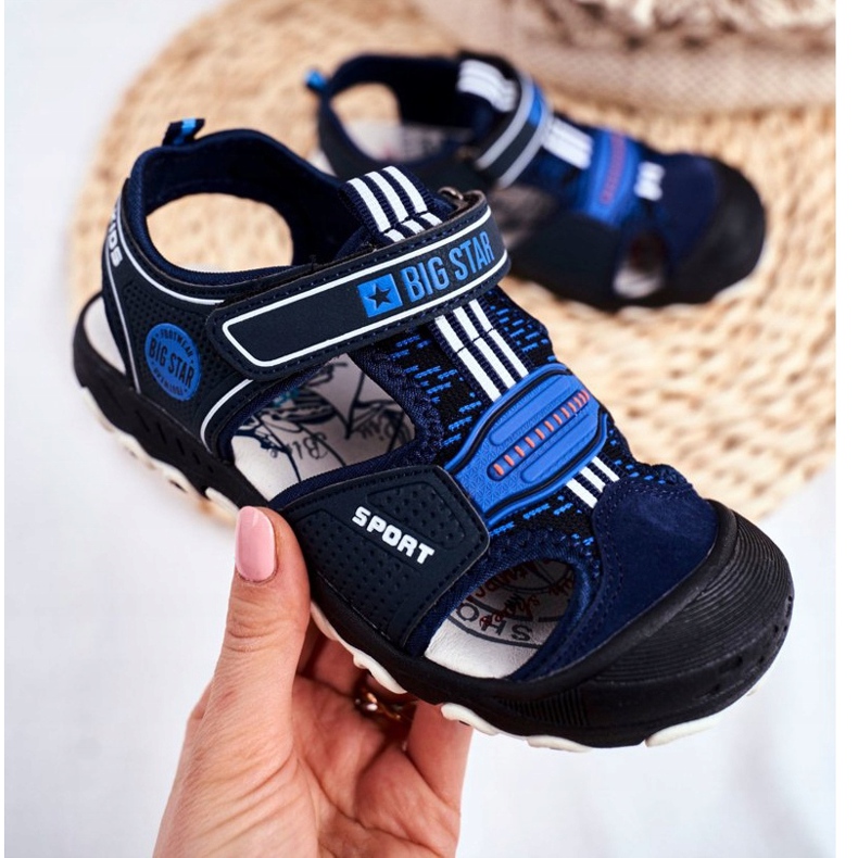 Kindersandalen Big Star mit Klettverschluss Marineblau FF374211 2